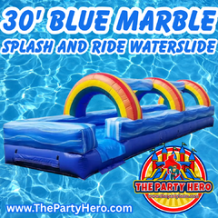 30' Blue Marble Splash and Ride Waterslide